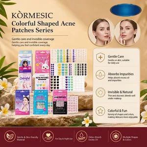 KORMESIC Patch per l'Acne in Idrocolloide Invisibili Colorati a Forma di Cuore Stella Farfalla Simpatici Adesivi per Brufoli per Cura della Pelle Festa della Moda