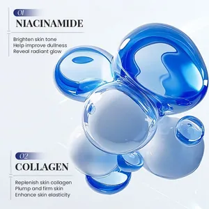 Ingrédients de soin au niacinamide et collagène pour éclat et fermeté de la peau
