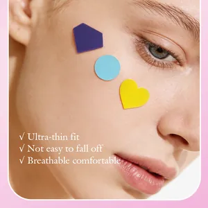Patch colorati per acne a forma di cuore e geometrici per imperfezioni del viso