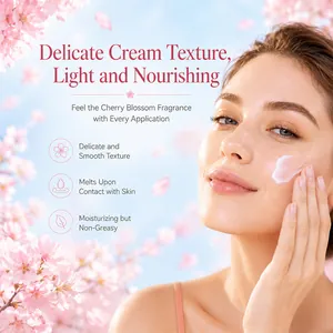 Moisturizing cherry blossom collagen face cream for delicate and nourishing skin care