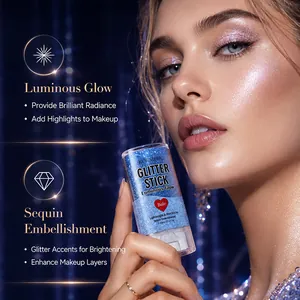 Illuminateur en stick pailleté bleu KORMESIC pour un éclat de maquillage lumineux