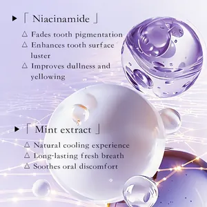 Pasta dental blanqueadora de niacinamida con extracto de menta para aliento fresco