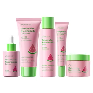 KORMESIC Watermelon Niacinamide Skincare Set with Serum Cleanser Toner and Cream