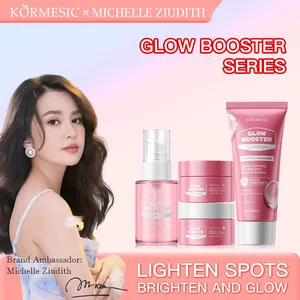Coffret de soins KORMESIC Glow Booster professionnel avec nettoyant, sérum et crèmes visage