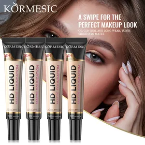 KORMESIC long-wear matte liquid foundation in four shades for perfect makeup look