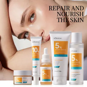 KORMESIC 5-piece Benzoyl Peroxide skincare set for acne treatment and skin repair