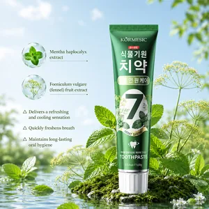 Pasta de dientes KORMESIC Plant Shine con extractos de menta e hinojo para el aliento