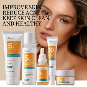 KORMESIC facial skincare set featuring benzoyl peroxide for professional acne treatment