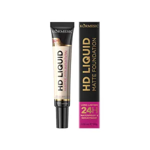 KORMESIC HD liquid matte foundation with 24H waterproof and sweatproof formula, 30g Ivory Cool