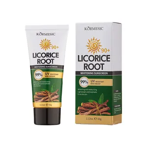 KORMESIC Zoethoutwortel Whitening Zonnebrandcrème SPF 90+ 60g Tube en Box Gezichtsverzorging.