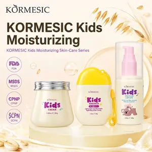 KORMESIC Kids Moisturizing Skincare Set featuring Cream, Sunscreen and Lotion bottles