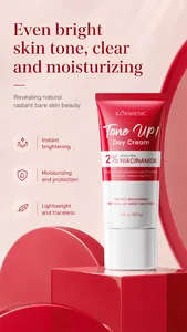 Detailansicht der Verpackung der KORMESIC 2% Niacinamide Tone Up Tagescreme zur Aufhellung
