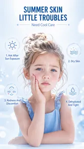 Détails sur les problèmes de peau estivaux des enfants pour la crème pour le visage
