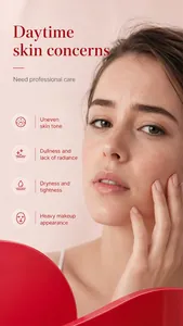 Niacinamid-Gesichtscreme Infografik zu täglichen Hautproblemen und Expertenpflege