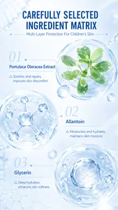 Détails des ingrédients de la crème visage pour enfants KORMESIC protection.