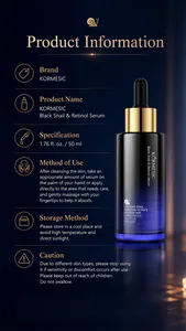 Detailseite für KORMESIC Black Snail & Retinol Serum mit Anwendungsanweisungen