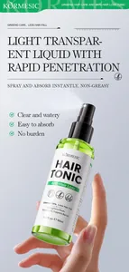 KORMESIC haartonic tegen haaruitval in groene spuitfles vastgehouden door een hand