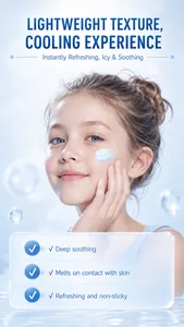 Crème visage apaisante pour enfants avec texture rafraîchissante et nourrissante