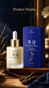 KORMESIC anti-aging serum with black ginseng for firming skin in elegant glass bottle