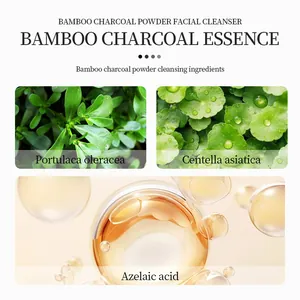 Close-up of Azelaic acid and Centella asiatica ingredients for anti-acne face cream.