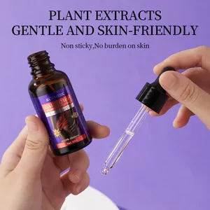 Close-up detail of KORMESIC garlic hip lifting essential oil with a glass dropper
