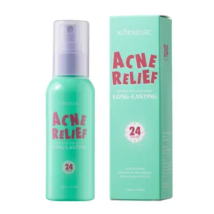 KORMESIC 24H long-lasting acne relief makeup setting spray in teal packaging