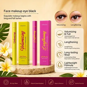KORMESIC Mascara Professionale Impermeabile Anti Sbavature Volumizzante Allungante Trucco Occhi Per Donna Lunga Durata Ciglia Definite