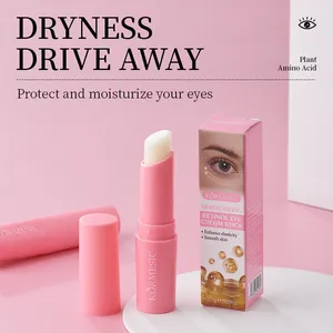 Nahaufnahme des KORMESIC Retinol-Augencreme-Stifts mit der passenden rosa Produktverpackung