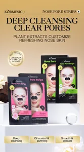Deep cleansing charcoal and rose nose pore strips for oil control and skin purification