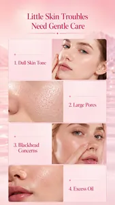Dettaglio delle varie imperfezioni cutanee trattate dalla maschera stick all'argilla