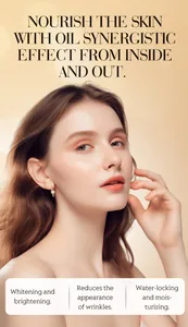 Close-up of radiant, glowing skin highlighting KORMESIC facial serum capsule benefits