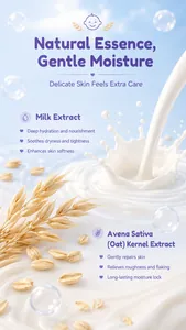 Graphique détaillé montrant les bienfaits du lait et de l'avoine pour bébé