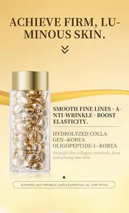 Detailed view of KORMESIC anti-wrinkle facial serum capsules for skin rejuvenation