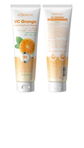 Front and back view of KORMESIC VC Orange Brightening Facial Cleanser 150ml tube
