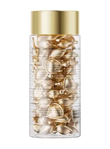 Detail of the back label for KORMESIC anti-wrinkle capsule facial serum showing info