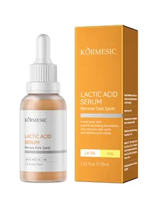 Kormesic 30ml lactic acid serum bottle and orange packaging box for dark spot removal