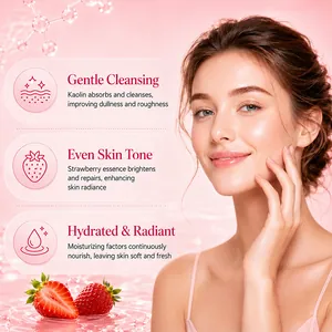 Stick maschera all'argilla schiarente alla fragola per una detersione delicata viso
