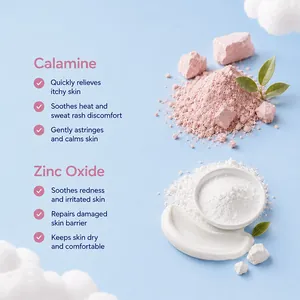 Crème apaisante pour enfants à la calamine et à l'oxyde de zinc pour soulager les démangeaisons.