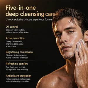 KORMESIC coffee and ginseng men's deep cleansing facial wash for premium daily skincare