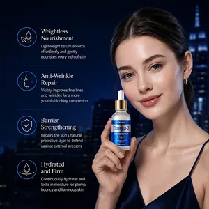 Suero Facial de Omega-3 Ceramida Anti-Arrugas Reparación de la Piel Crema Facial Reafirmante Cuidado de los Ojos Tratamiento de Noche Esencia Hidratante