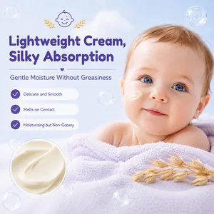 Crème visage bébé au lait d'avoine nourrissante pour une hydratation douce