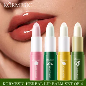 KORMESIC herbal lip balm set of 4 for deep moisturizing and daily soothing lip care