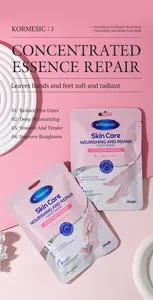 Detailed view of KORMESIC nourishing hand and foot mask packaging for skin repair