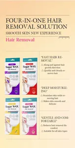 Features of KORMESIC four-in-one fruit scented sugar wax hair removal strips detail view