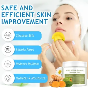 Detailansicht der Turmeric und Kojic Acid Reinigungspads mit 50er Dose