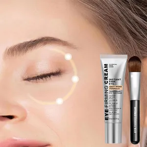 Detaillierte Ansicht der straffenden Augencreme mit professionellem Applikatorpinsel