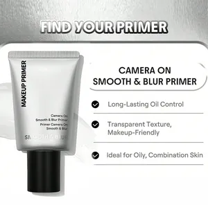 Close-up of Smooth & Blur makeup primer tube with long-lasting oil control features