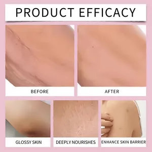 Champagne Lift Body Creme Vorher-Nachher-Ergebnisse zeigen Hautstraffung und Pflege.