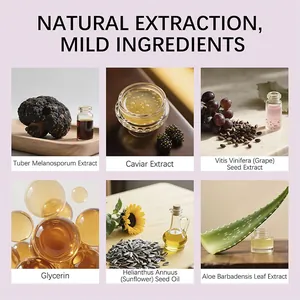Detaillierte visuelle Darstellung der natürlichen Inhaltsstoffe in der Champagne Lift Body Crème