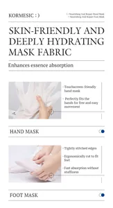 Detailed view of KORMESIC nourishing hand and foot mask with skin-friendly fabric